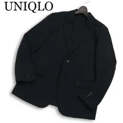 UNIQLO ユニクロ 春夏 感動ジャケット★ アンコン テーラード ジャケット Sz.L メンズ 黒