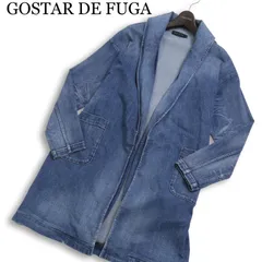 GOSTAR DE FUGA ゴスタール ジ フーガ 通年 USED加工★ ロング デニム ガウン コート 羽織り Sz.44 メンズのサムネイル