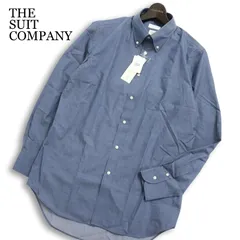 【新品 未使用】 THE SUIT COMPANY スーツカンパニー 通年★ 長袖 スリム ボタンダウン シャツ Sz.41/84 メンズ