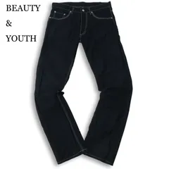BEAUTY&YOUTH ユナイテッドアローズ 通年★ スリム ストレート パンツ Sz.L　メンズ ネイビー 日本製