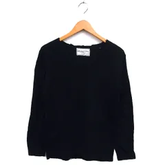 インターナショナルギャラリービームス INTERNATIONAL GALLERY BEAMS Vネック カットソー Tシャツ コットン 綿 ニット 長袖 S 黒 ブラック /NT26