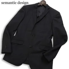 semantic design セマンティック デザイン 通年★  ウール混 テーラード ジャケット ブレザー Sz.Y4 メンズ 黒ブラックのサムネイル