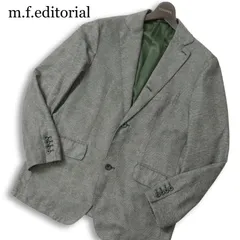 m.f.editorial タカキュー 秋冬 総裏★ グレンチェック テーラード ジャケット ブレザー Sz.L メンズ 灰 グレー