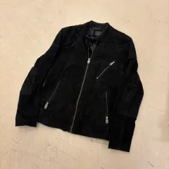 ザラ ブラックタグ 豚革 スウェード バイカー ジャケット