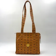 「aya様専用」MCM ヴィセトスモノグラム レザー×PVC ブラウン トートバッグ ゴールド