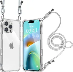 iPhone 16 Pro ケース クリア 耐衝撃 肩掛け 249K1325