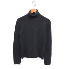 エムケー ミッシェルクラン MK MICHEL KLEIN タートルネック ニット セーター 長袖 無地 ウール 38 チャコール /FT48