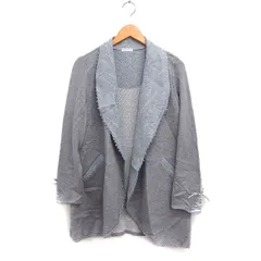 アクシーズファム axes femme スウェット レース コート ジャケット オープン 綿混 M グレー 灰 /FT41