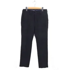 アバハウス ABAHOUSE ecru ストレート パンツ ウール混 ジップフライ シンプル 1 黒 ブラック /NT25