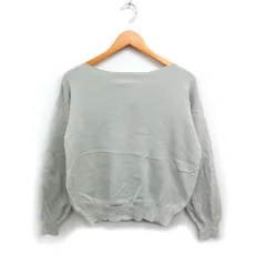 オペークドットクリップ OPAQUE.CLIP タグ付き Lux organic cotton ボートネック ニット セーター 長袖 無地 36 S ライトグリーン /FT25