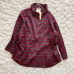 サマンサモスモス　綿麻七分袖ワイヤーブラウス　チェック　新品　レッド　春
