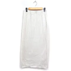 ロペピクニック ROPE Picnic タグ付き リブ ニット タイトスカート ロング丈 スリット 無地 コットン 綿 40 ホワイト 白 /FT35