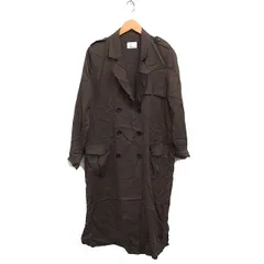エゴイスト EGOIST トレンチコート アウター ロング丈 無地 レーヨン 2 カーキ /FT2