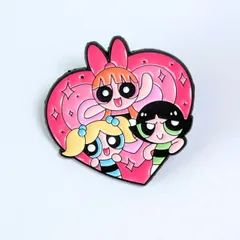 送料無料！ ★ピンズ PINS★ピンバッジ 【 The Powerpuff Girls ( パワーパフガールズ ) 】ハート〚アメリカン雑貨 アメトイ〛