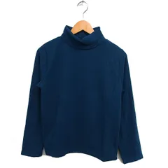 ソウルベリー soulberry タグ付き ハイネック 裏起毛 カットソー コットン混 無地 長袖 M ブルーグリーン /NT32