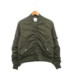 ローリーズファーム LOWRYS FARM 中綿 ジャンパー ブルゾン MA-1 シンプル L カーキ /KT23