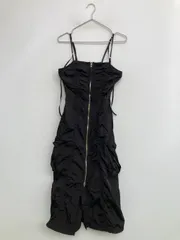 SLY スライ ワンピース FREE ブラック ナイロン 無地 袖なし ロング・マキシ丈 タイト