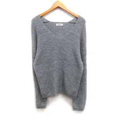 チャオパニック ティピー CIAOPANIC TYPY セーター ニット ローゲージ シンプル 切替リブ 長袖 Vネック アルパカ混 ウール混 ONE グレー 灰 /HT22