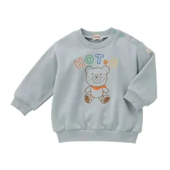 新品 [MIKIHOUSE HOT BISCUITS] [ミキハウス ホットビスケッツ] トレーナー 男の子 女の子 ベビー 子供服 ストームブルー 100cm 73-5602-689