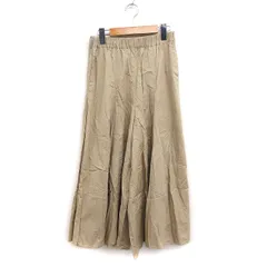 サマンサモスモス SM2 イージー ワイドパンツ 無地 コットン 綿 F ベージュ /FT32