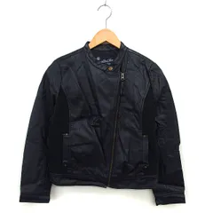 アーバンリサーチ サニーレーベル URBAN RESEARCH Sonny Label ライダースジャケット フェイクレザー リブ ジップアップ 総裏地 38 黒 ブラック /NT15