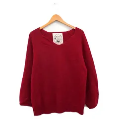 ココディール COCO DEAL ニット セーター 長袖 Vネック シンプル 2 レッド 赤 /KT5