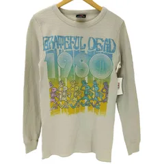 ユーズドフルギ USED古着 ZION ボディ 00-90S  スカル ボーン 1980 プリント ワッフル サーマル L/S US ロック バンド Tシャツ ロンT カットソー メンズ import：M 