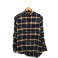 アーバンリサーチ URBAN RESEARCH シャツ ブラウス 長袖 胸ポケット コットン チェック F ネイビー 紺 /KT15