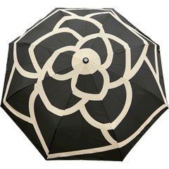 未使用品 CHANEL ブラック 折りたたみ傘 文字とココマークシルバー色