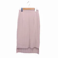 クラネ CLANE プリーツ スカート ロング サイドジップ 無地 シンプル 0 ピンクベージュ /TT