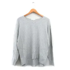 グローバルワーク GLOBAL WORK ニット セーター 長袖 Vネック コットン シンプル L グレー 灰 /KT29