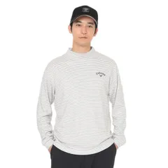 新品 [キャロウェイ] 長袖シャツ モックネック 裏起毛スムース 吸湿発熱 保温性 暖かい ボーダー柄 ゴルフ C25233112 メンズ