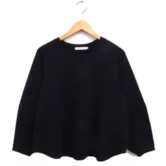 アメリカンホリック AMERICAN HOLIC ラグランスリーブ カットソー ラウンドヘム コットン 綿 無地 ゆったり 長袖 M 黒 ブラック /NT10