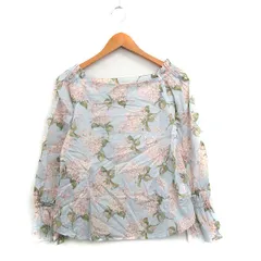 ジャーナルスタンダード JOURNAL STANDARD ブラウス シャツ 七分袖 フリル 花柄 ピンク /KT24