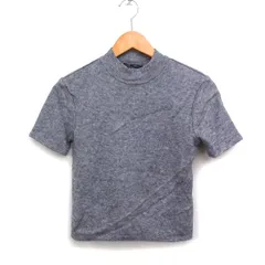 ザラ ZARA 半袖 ニット セーター ハイネック M グレー 灰 /FT40