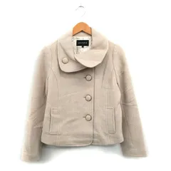 ミッシュマッシュ MISCH MASCH ラウンドカラー コート ショート ウール シンプル 38 ベージュ /KT39