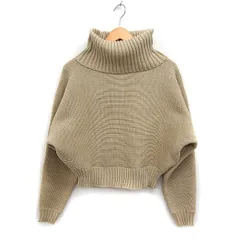 ムルーア MURUA タグ付き タートルネック ニット セーター 長袖 無地 F ベージュ /FT25