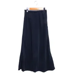 アメリカンホリック AMERICAN HOLIC フレア スカート マキシ丈 ゆったり サイドジップ 無地 S ダークネイビー /NT30