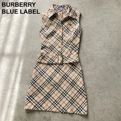 美品 バーバリーブルーレーベル BURBERRY BLUE LABEL ノバチェック シャツワンピース ひざ丈ワンピース ノースリーブ ベルト付き ベージュ レディース 36サイズ S相当  日本製 デート 美シルエット ホースロゴ 三陽商会 Y2K
