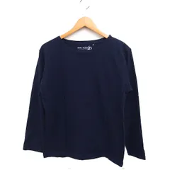 ハートマーケット HEART MARKET コットン 綿 Tシャツ ボートネック 長袖 無地 M ネイビー 紺 /FT38