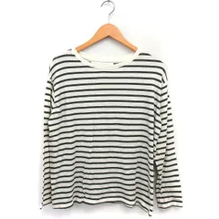 ハートマーケット HEART MARKET ボーダー Tシャツ 長袖 ボートネック コットン 綿 F ホワイト モスグリーン /FT17