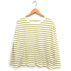 ハートマーケット HEART MARKET ボーダー Tシャツ 長袖 丸首 コットン 綿 F ホワイト 白 イエロー 黄 /FT31