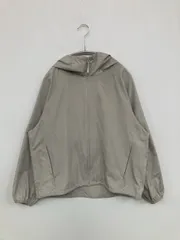 UNIQLO ユニクロ ナイロンジャケット S グレー 無地 ワンポイント フードあり