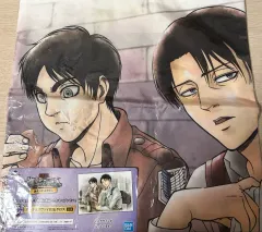 進撃の巨人/レア/未開封 BANDAI バンダイ エレン&リヴァイ BIG クロス タオル