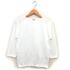 ハートマーケット HEART MARKET ボートネック カットソー Tシャツ コットン 綿 透け感 無地 長袖 F 白 ホワイト /NT12