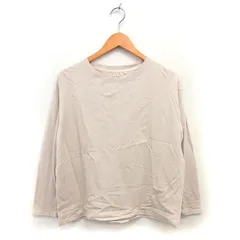 ハートマーケット HEART MARKET ロングTシャツ カットソー コットン 綿 ボートネック 無地 長袖 F ベージュ /NT5