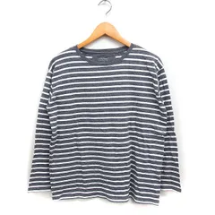 ハートマーケット HEART MARKET コットン 綿 Tシャツ ボーダー 長袖 丸首 F グレー 灰 ホワイト 白 /FT43