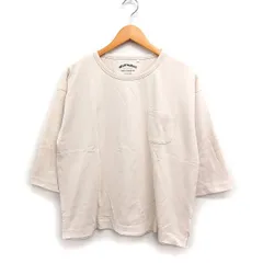 ハートマーケット HEART MARKET コットン 綿 Tシャツ 7分袖 丸首 胸ポケット F ベージュ /FT48