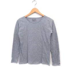 ハートマーケット HEART MARKET ロゴ刺繍 Tシャツ 長袖 丸首 コットン 綿 M グレー 灰 /FT13