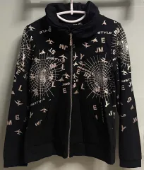 ハイネック ブラック ジップアップ スカート セット